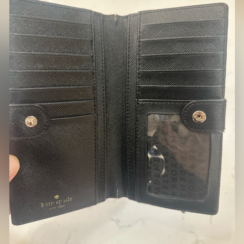 Kate Spade Black Wallet with Swan Design - Picture 7 of 9